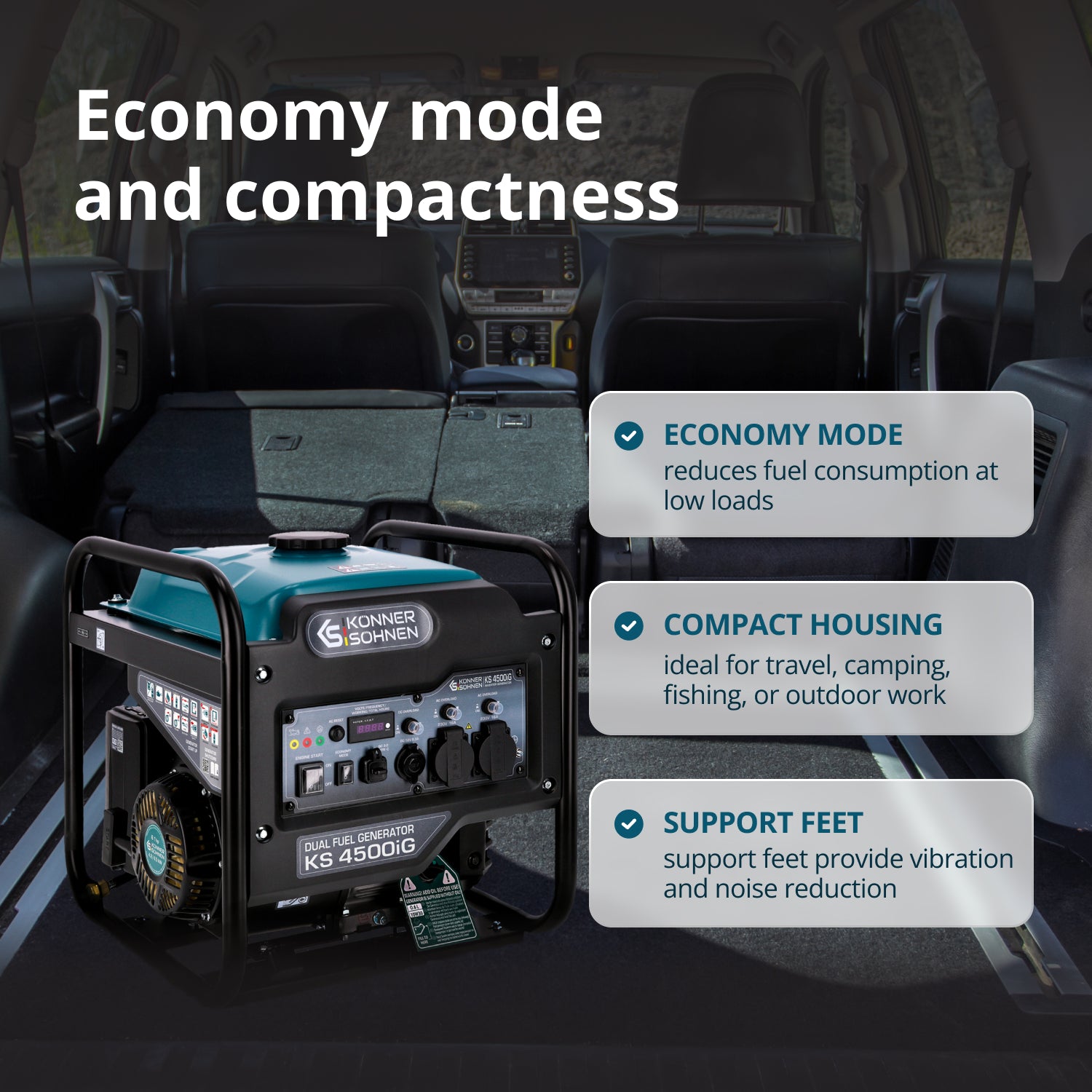 Gerador Inversor a Duplo Combustível KS 4500iG