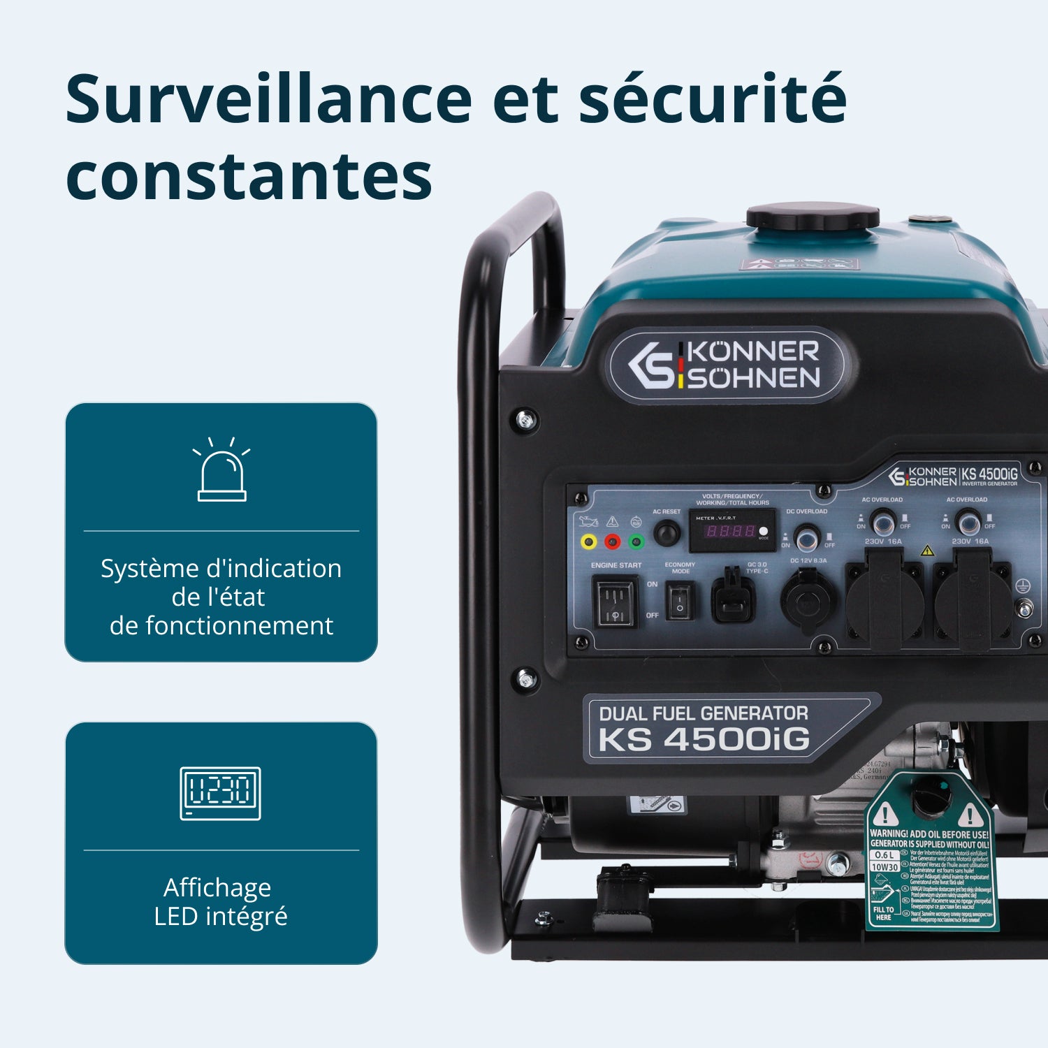 Groupe électrogène Inverter Bi-Carburant KS 4500iG