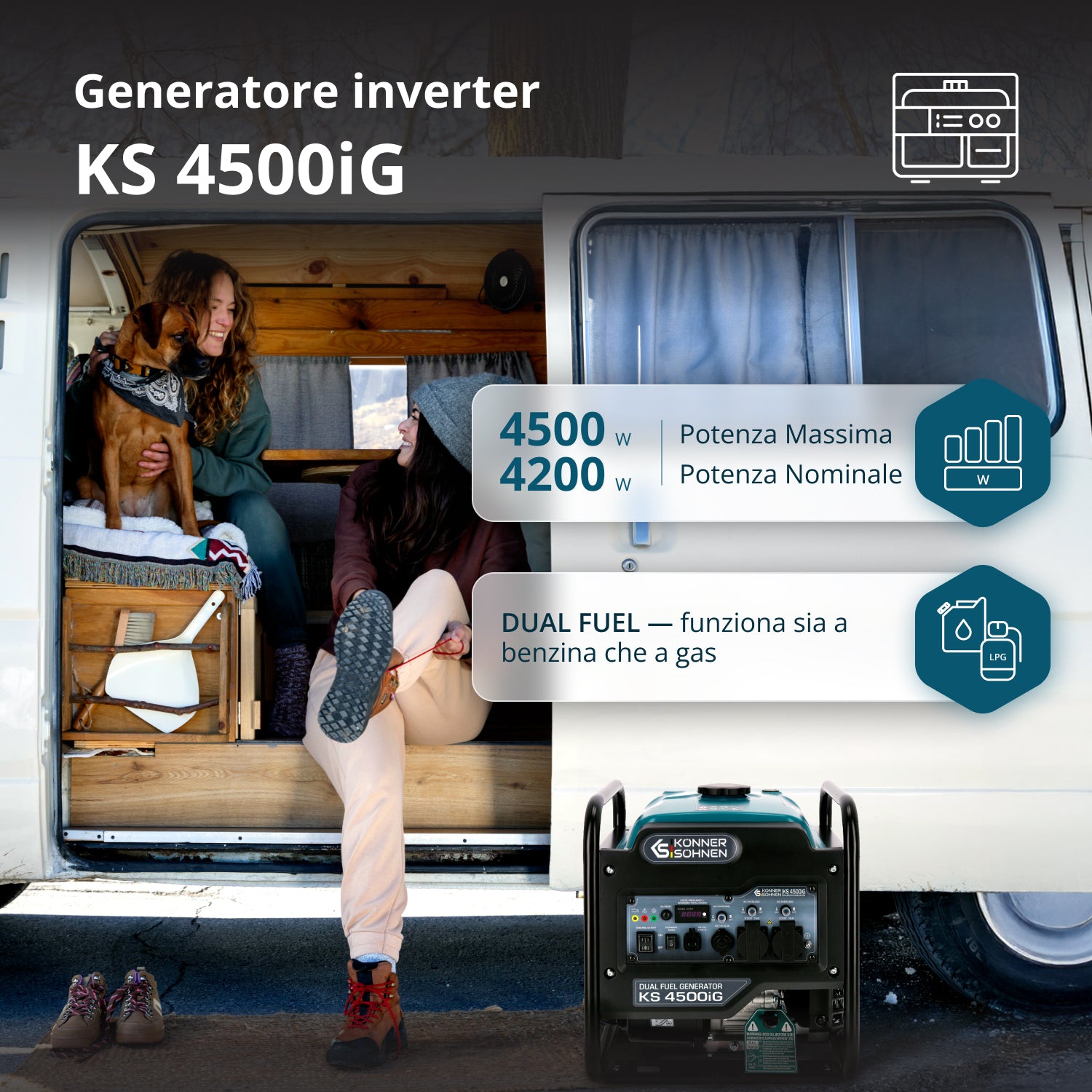 Generatore Inverter Bifuel KS 4500iG