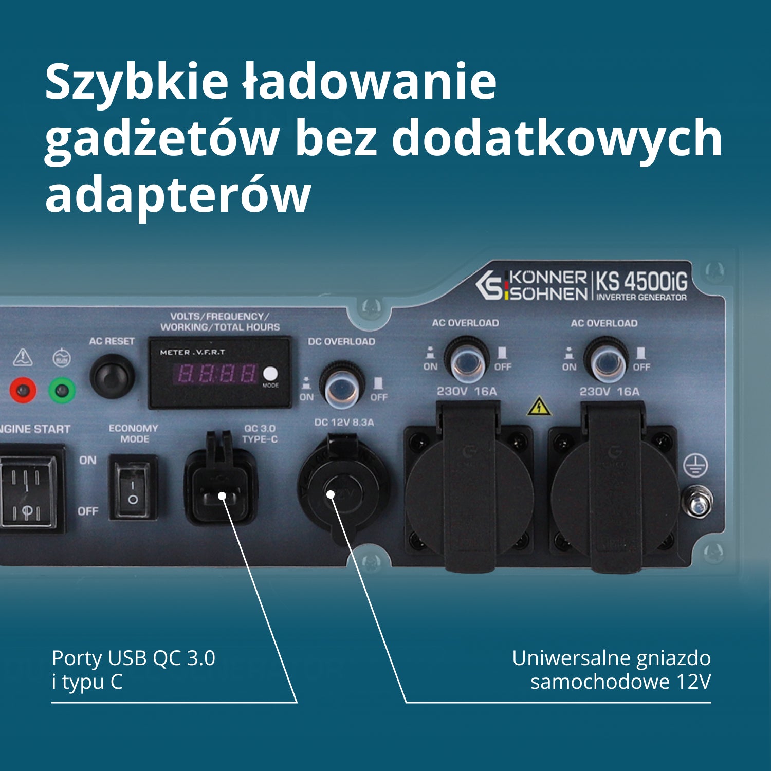 Dwupaliwowy generator inwertorowy KS 4500iG