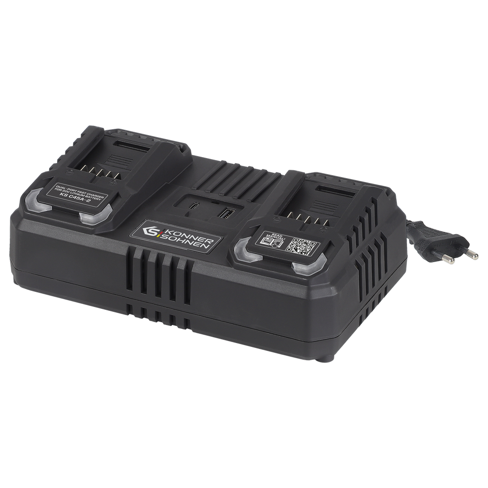 Dobbelt oplader til genopladelige batterier 20V KS C45A-2