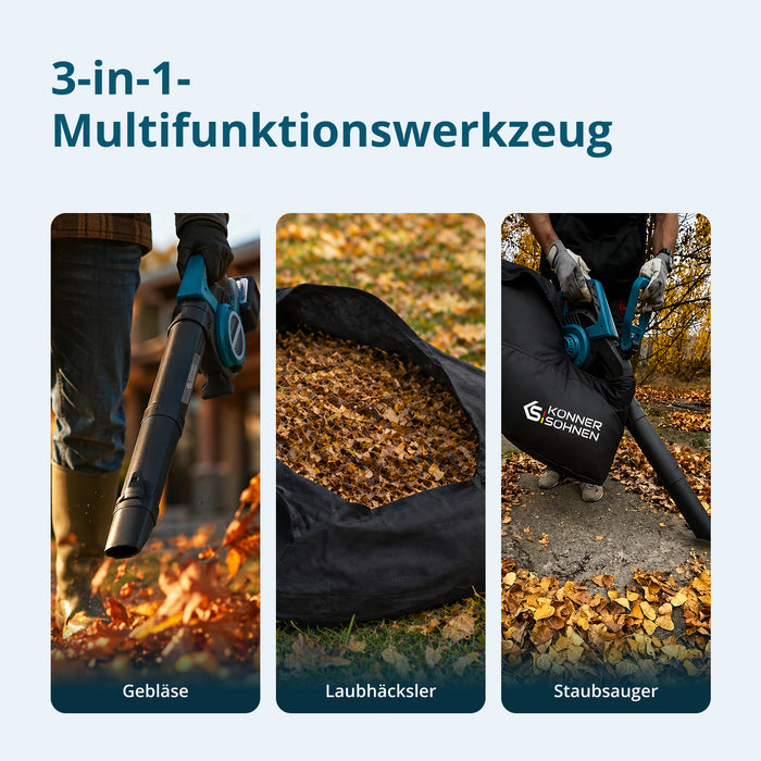 Akku-Gartensauger mit Laubzerkleinerungsfunktion KS LBV-40V