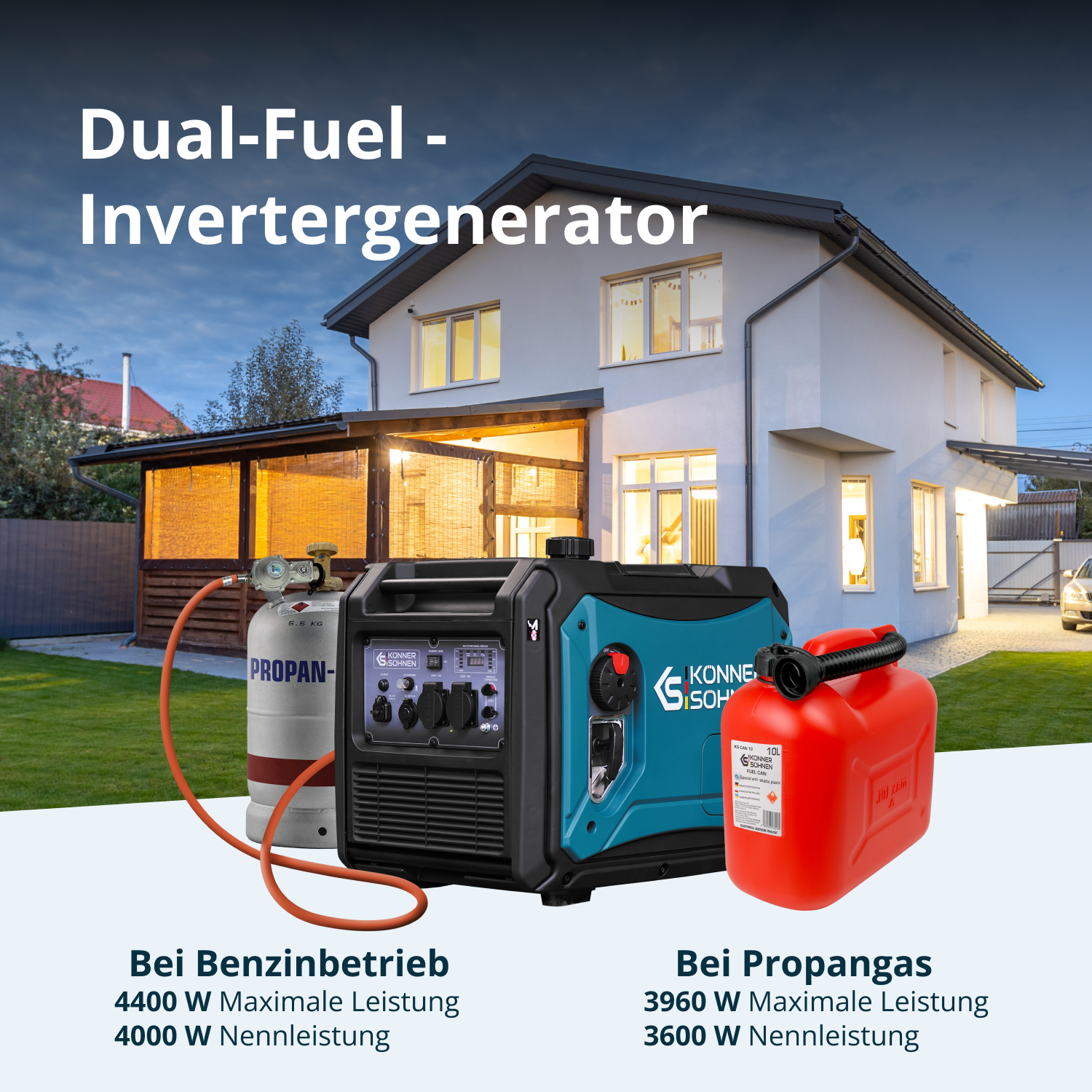 LPG/Benzin-Inverter-Generator KS 4000iEG S