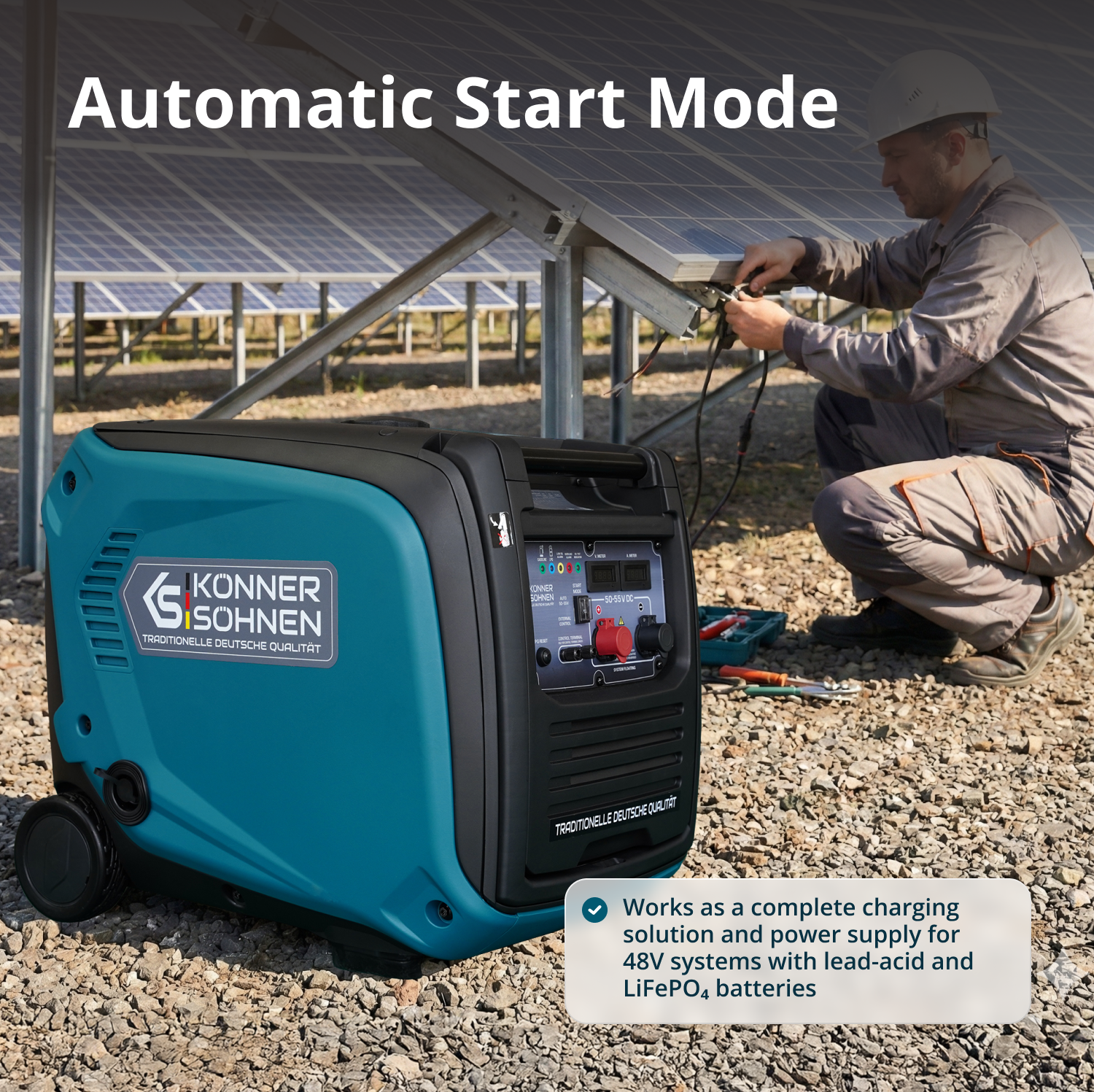 Gerador de corrente contínua KS 48VGS-DC, versão 50–55V