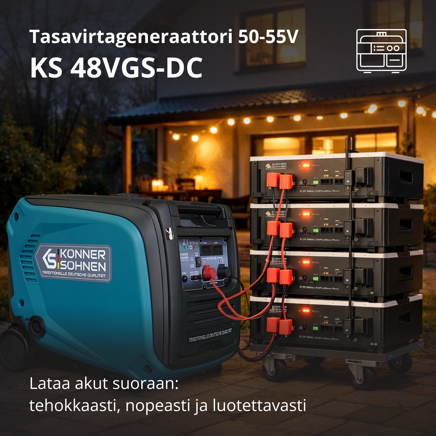 KS 48VGS-DC Tasavirtageneraattori, versio 50–55V