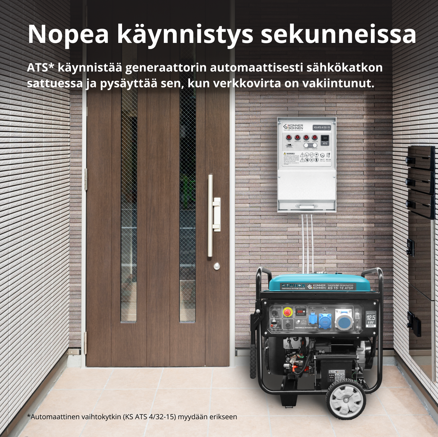 Bensiinikäyttöinen generaattori 'Könner & Söhnen' KS 15-1E ATSR