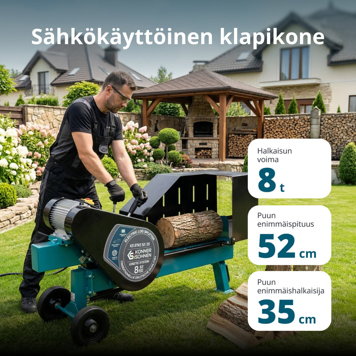 Sähkökäyttöinen halkomakone KS 8TKE 52/35