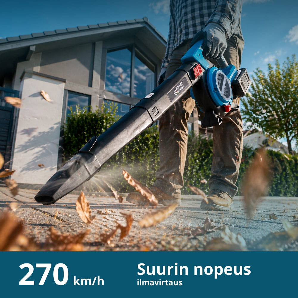 Akkukäyttöinen puutarhaimuri-puhallin KS LBV-40V