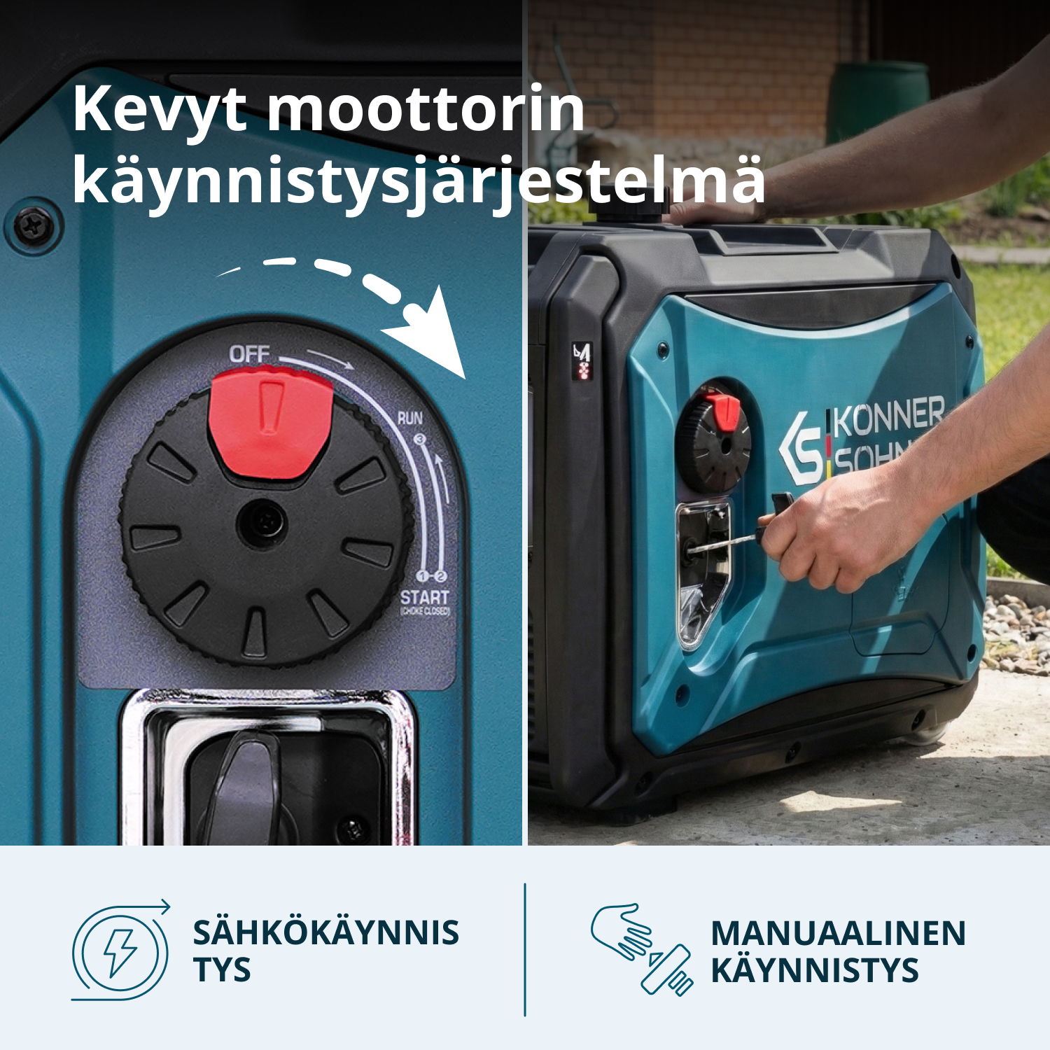 LPG/bensiini-invertterigeneraattori KS 4000iEG S