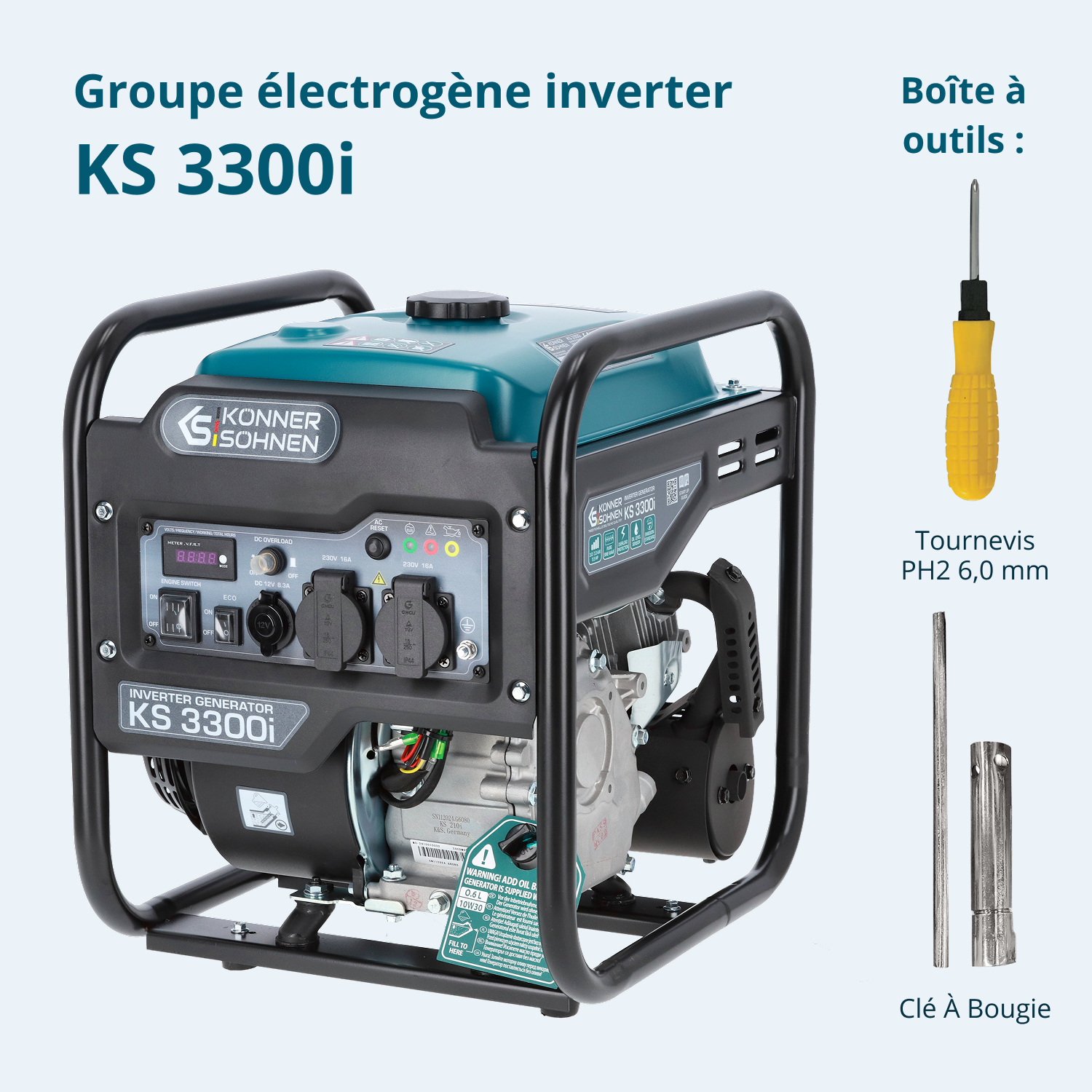 Groupe électrogène-onduleur KS 3300i (Reconditionné – État excellent)