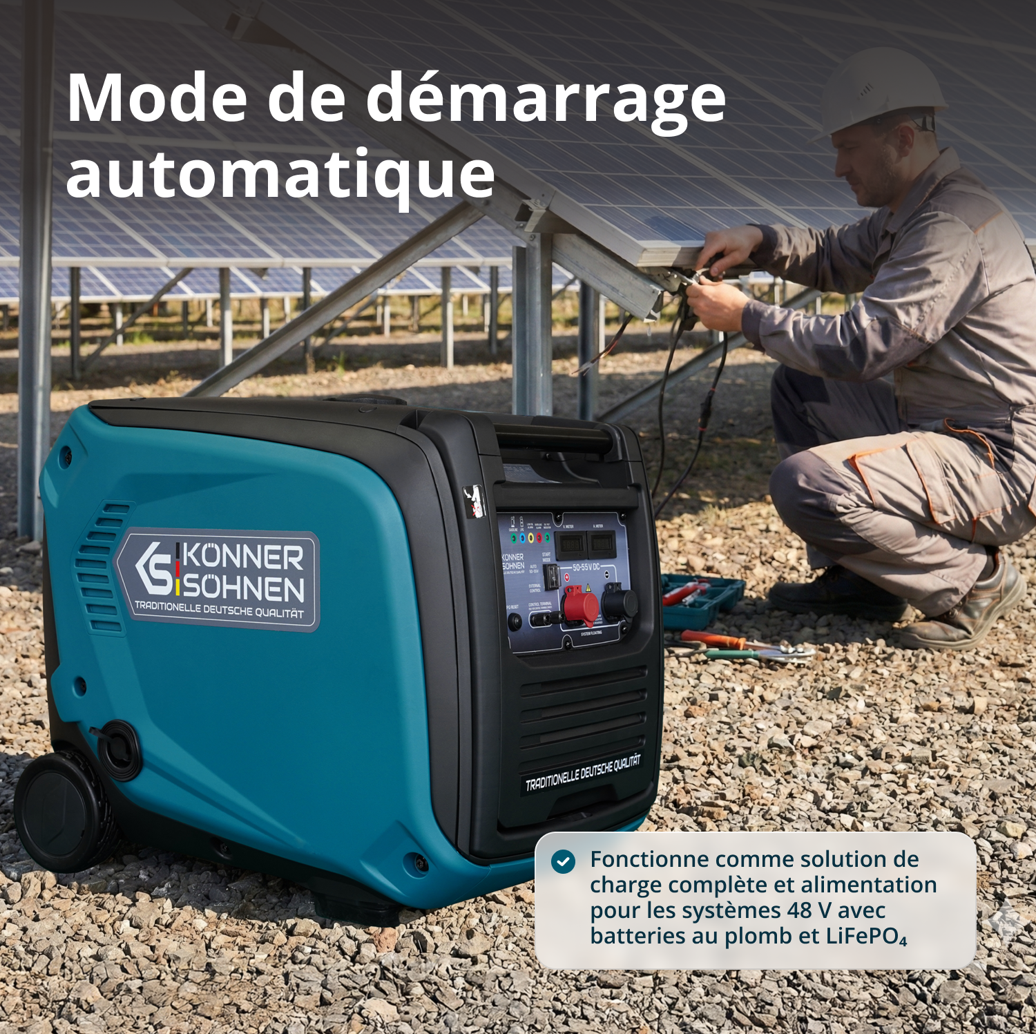 KS 48VGS-DC Groupe électrogène de courant continu, version 50–55V