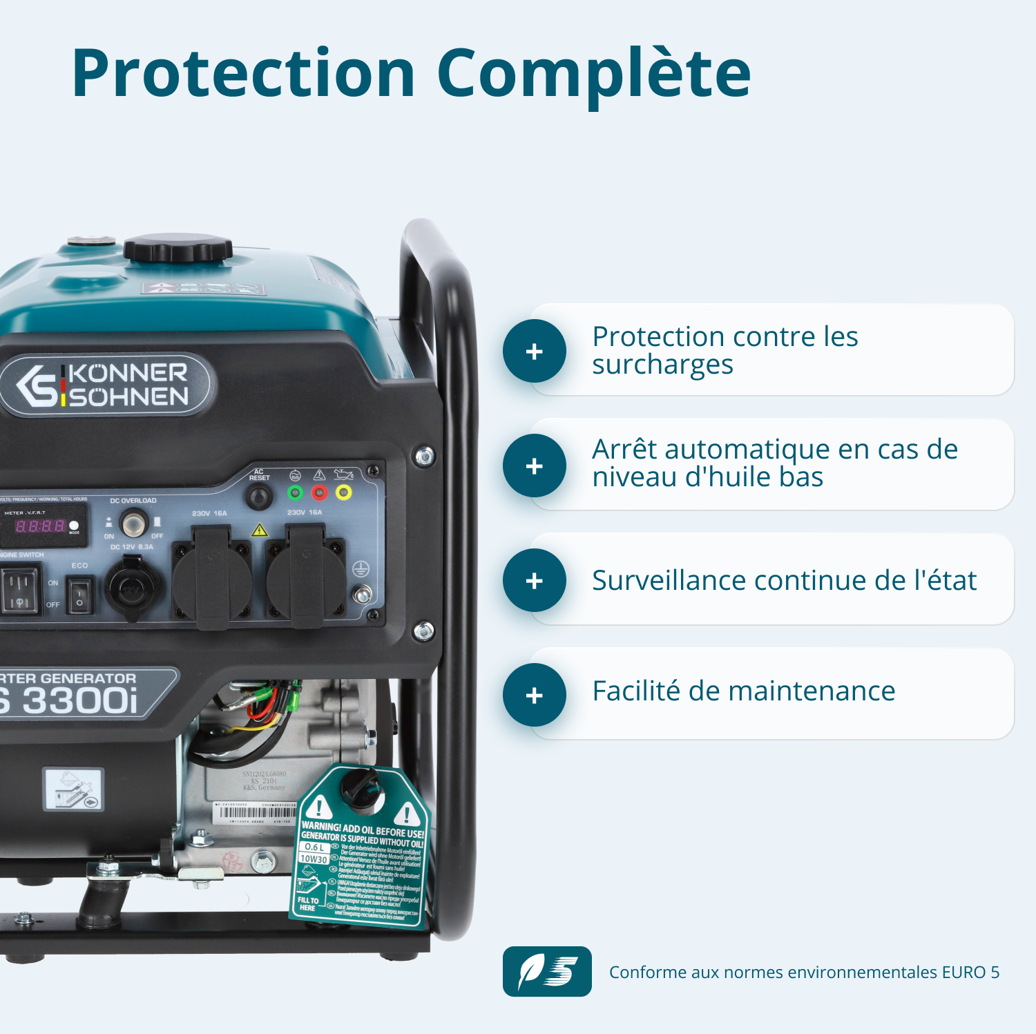 Groupe électrogène-onduleur KS 3300i (Reconditionné – État excellent)