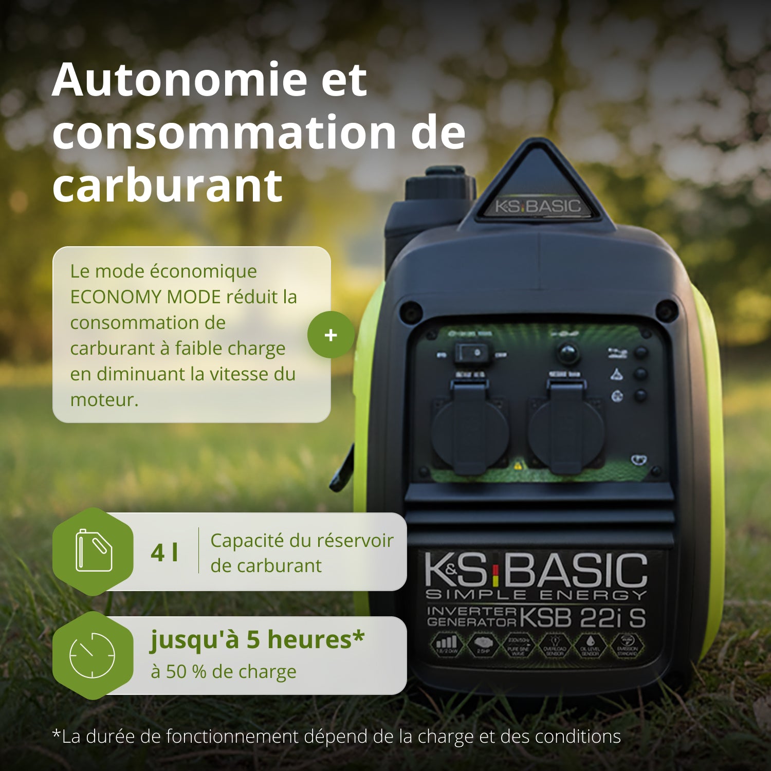 Groupe électrogène-onduleur KSB 22i S