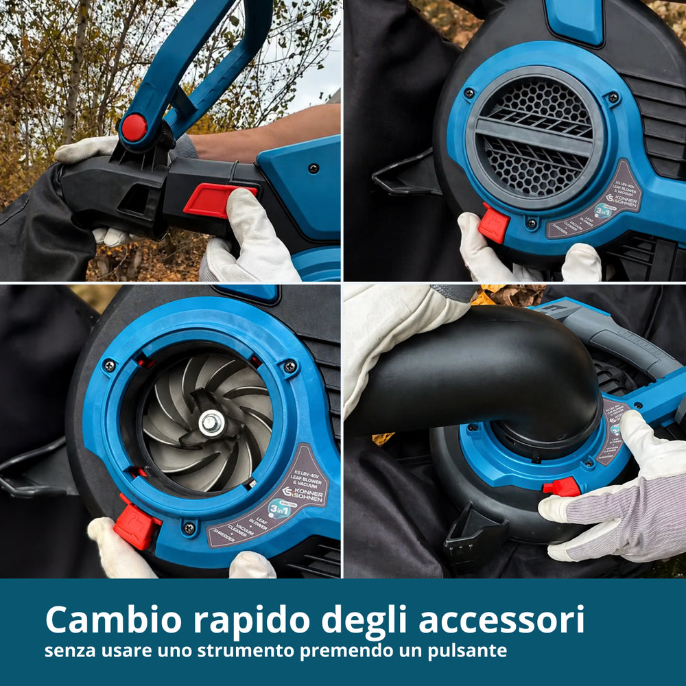 Aspiratore-soffiatore senza fili per giardino KS LBV-40V