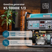 Bensiinikäyttöinen generaattori 'Könner & Söhnen' KS 10000E 1/3 thumbnail