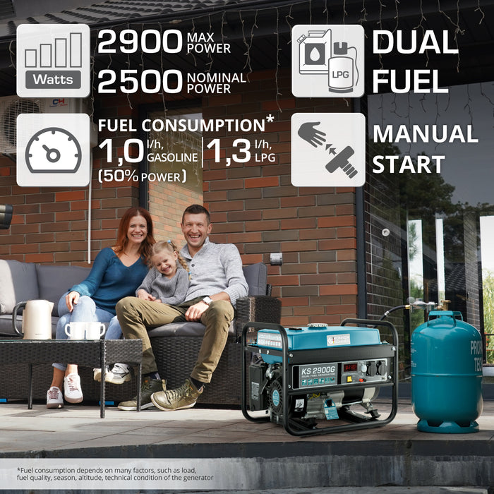 Γεννήτρια LPG/Βενζίνης «Könner & Söhnen» KS 2900G