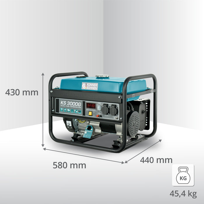 LPG/benzin generator "Könner & Söhnen" KS 3000G