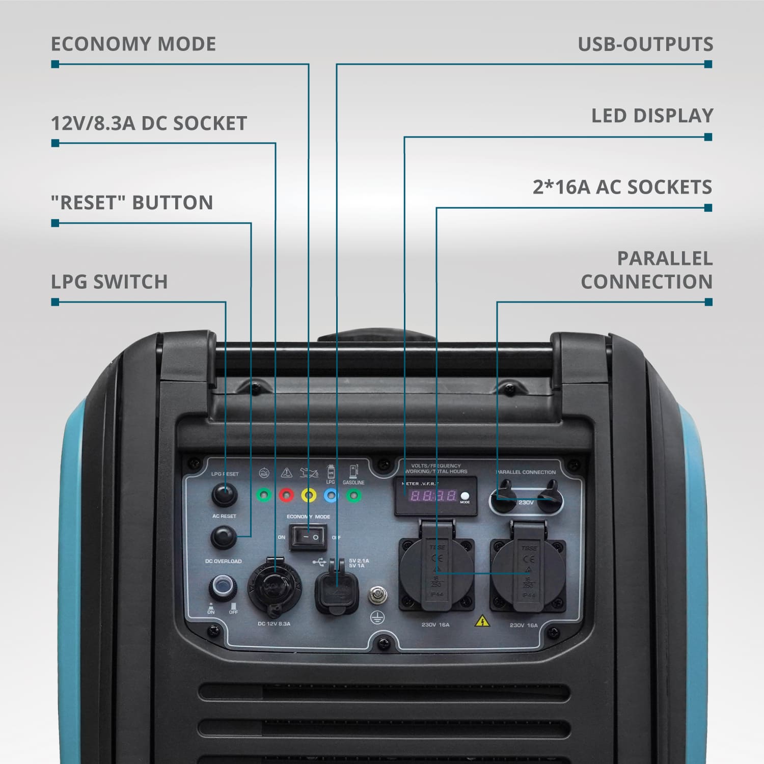 Generator cu inverter pe GPL/benzină KS 4000iEG S