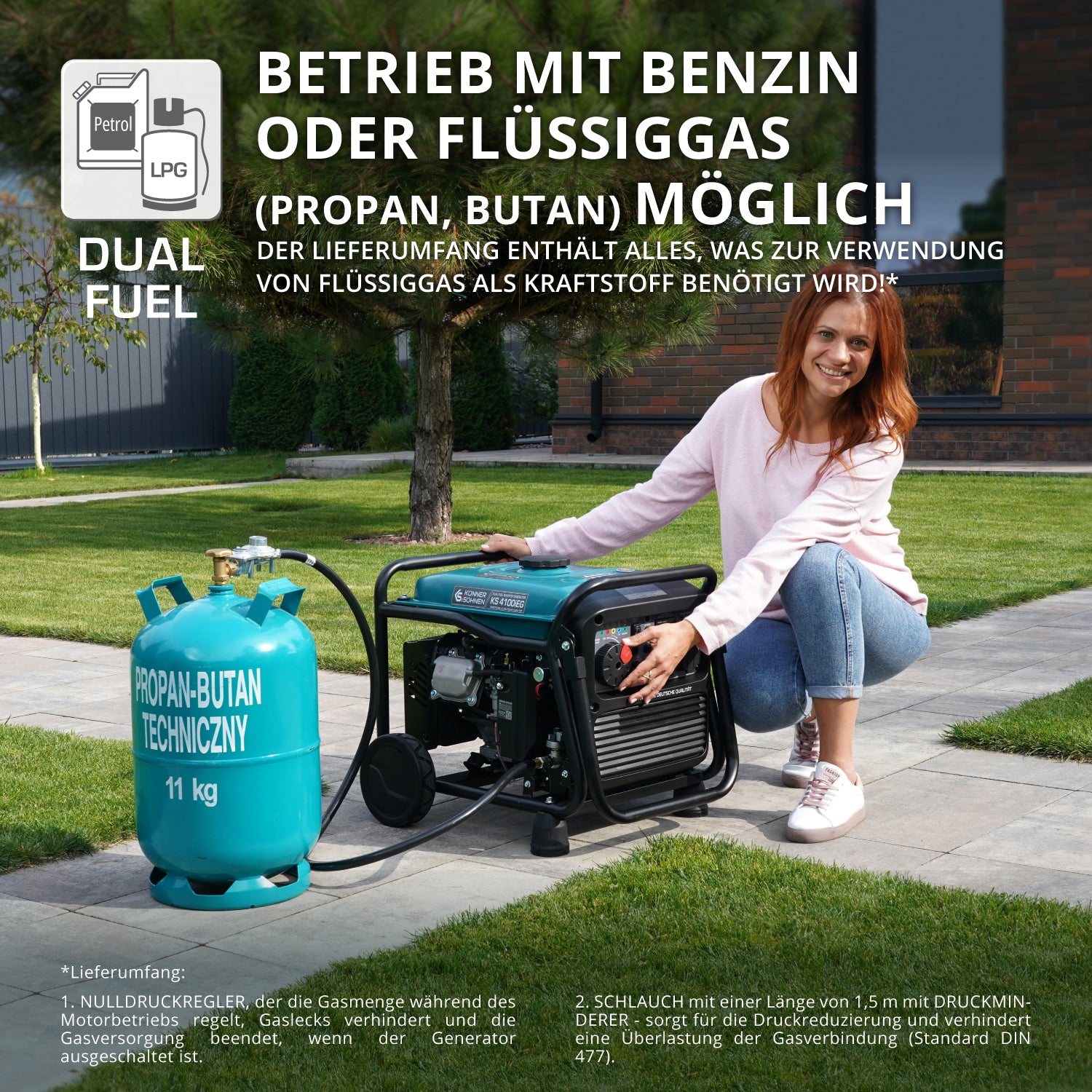 LPG/Benzin-Inverter-Generator KS 4100iEG (B-Ware Hervorragend)
