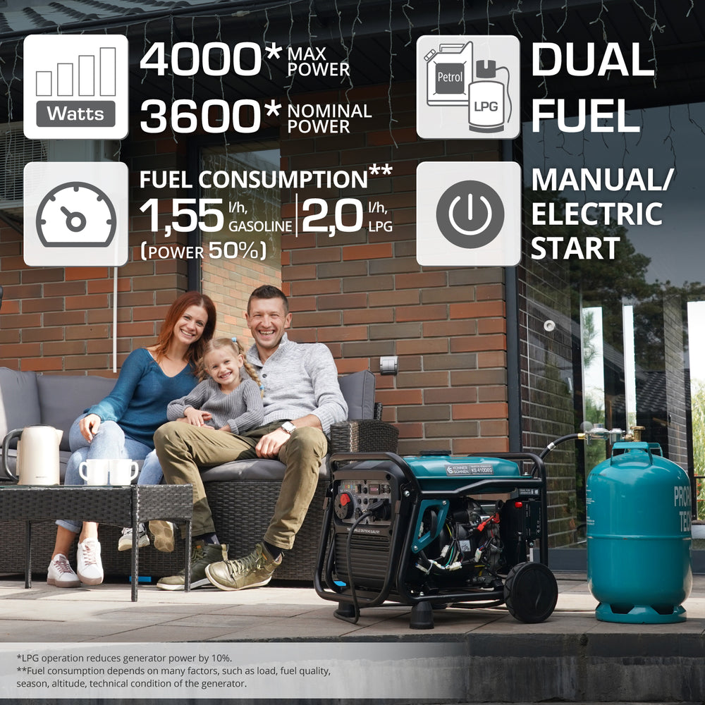 Gerador inversor a GPL/gasolina KS 4100iEG