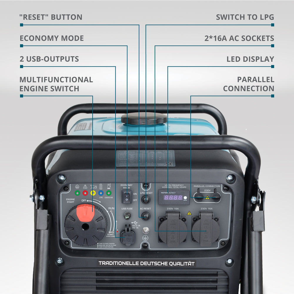 Gerador inversor a GPL/gasolina KS 4100iEG