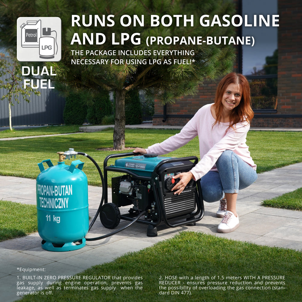 Gerador inversor a GPL/gasolina KS 4100iEG