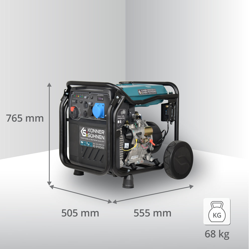 LPG/Benzin-Inverter-Generator KS 8100iEG (B-Ware Sehr gut)