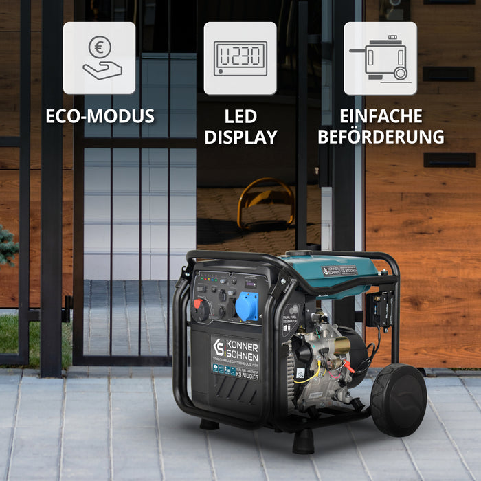 LPG/Benzin-Inverter-Generator KS 8100iEG (B-Ware Sehr gut)