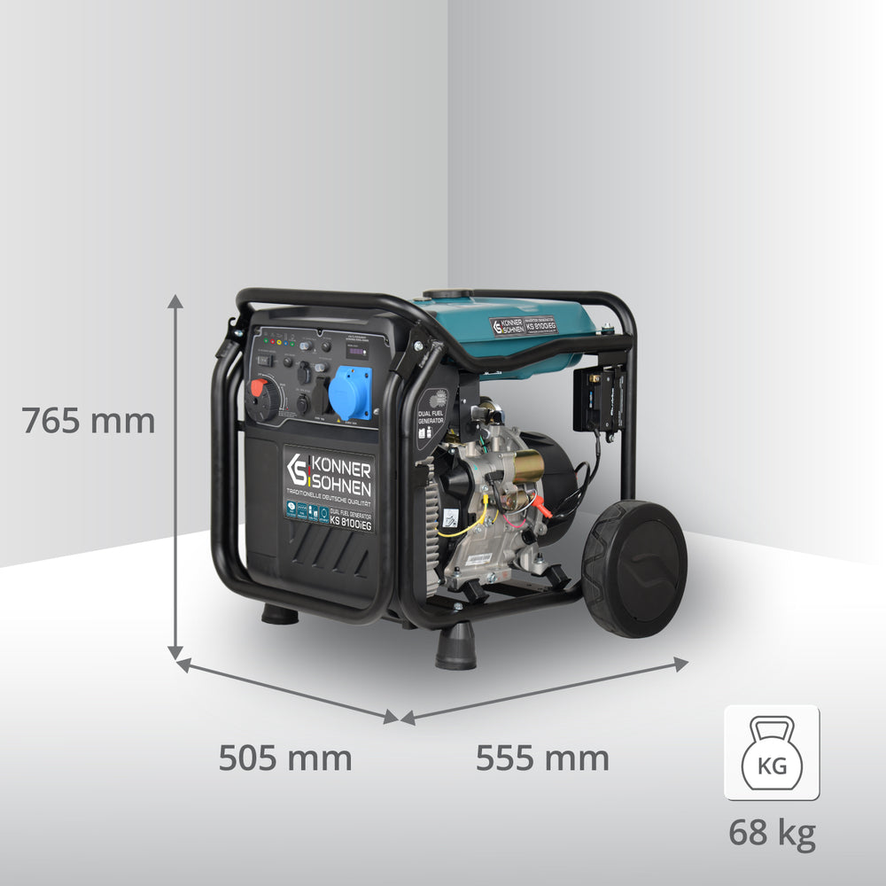 Invertorový generátor na LPG/benzín KS 8100iEG
