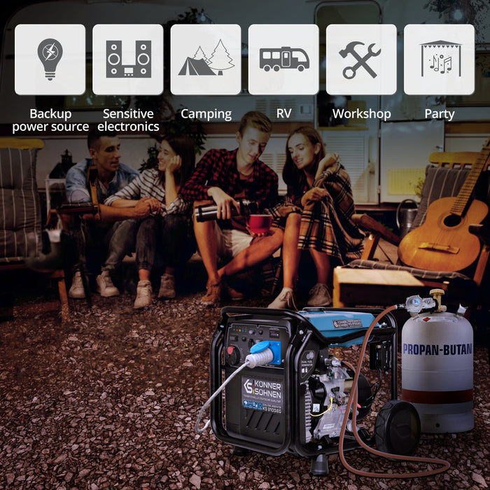 Invertorový generátor na LPG/benzín KS 8100iEG