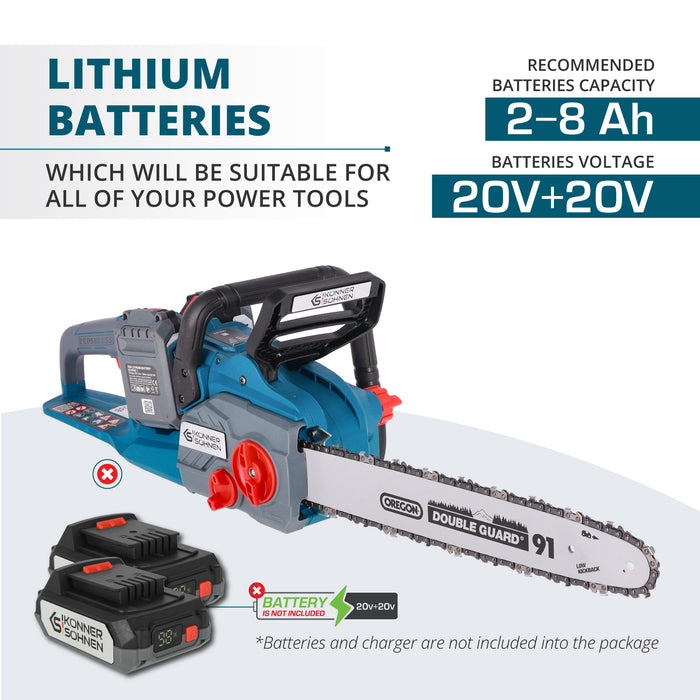 Akkukäyttöinen moottorisaha KS CS40V-16