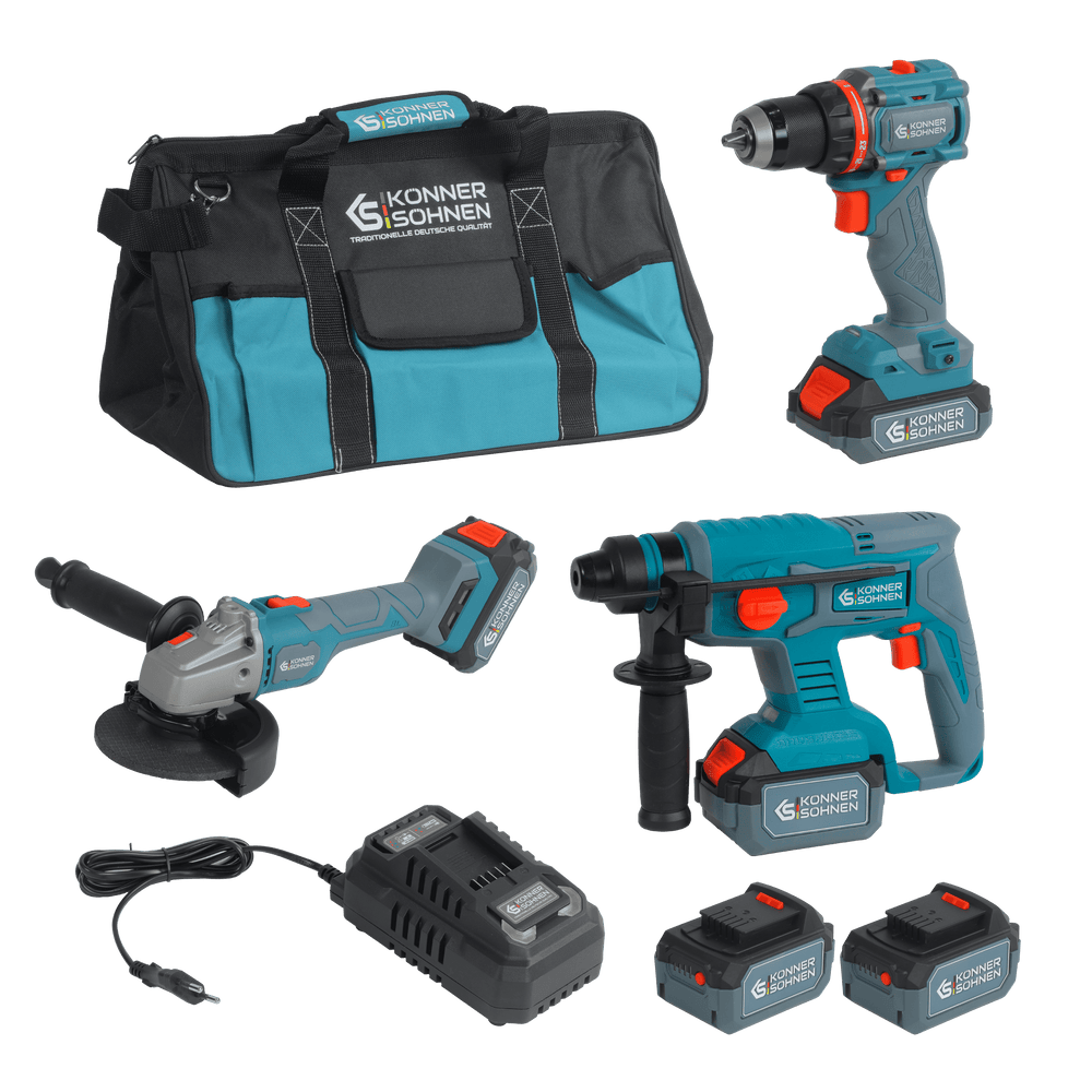 Conjunto Mestre Sem Fios 3-em-1 Kit KS RHAGD 20V SET 3