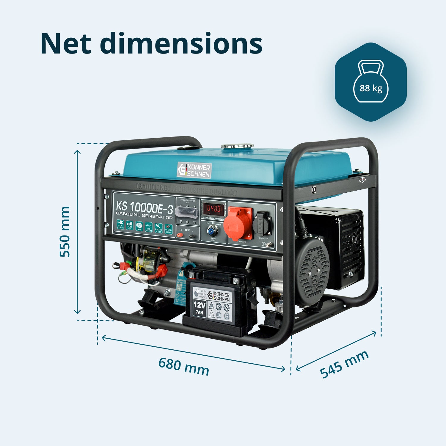 Benzingenerátor „Könner & Söhnen” KS 10000E-3