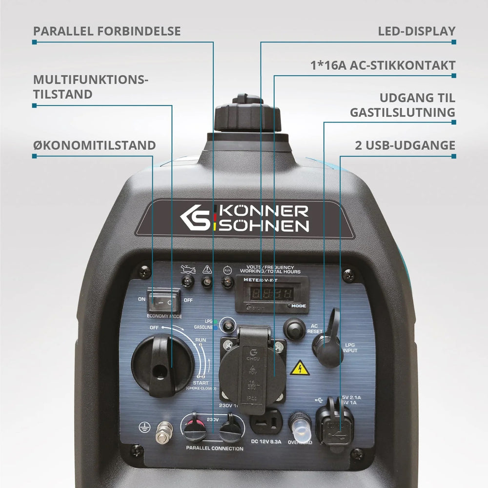 LPG/benzin inverter generator KS 2100iG S