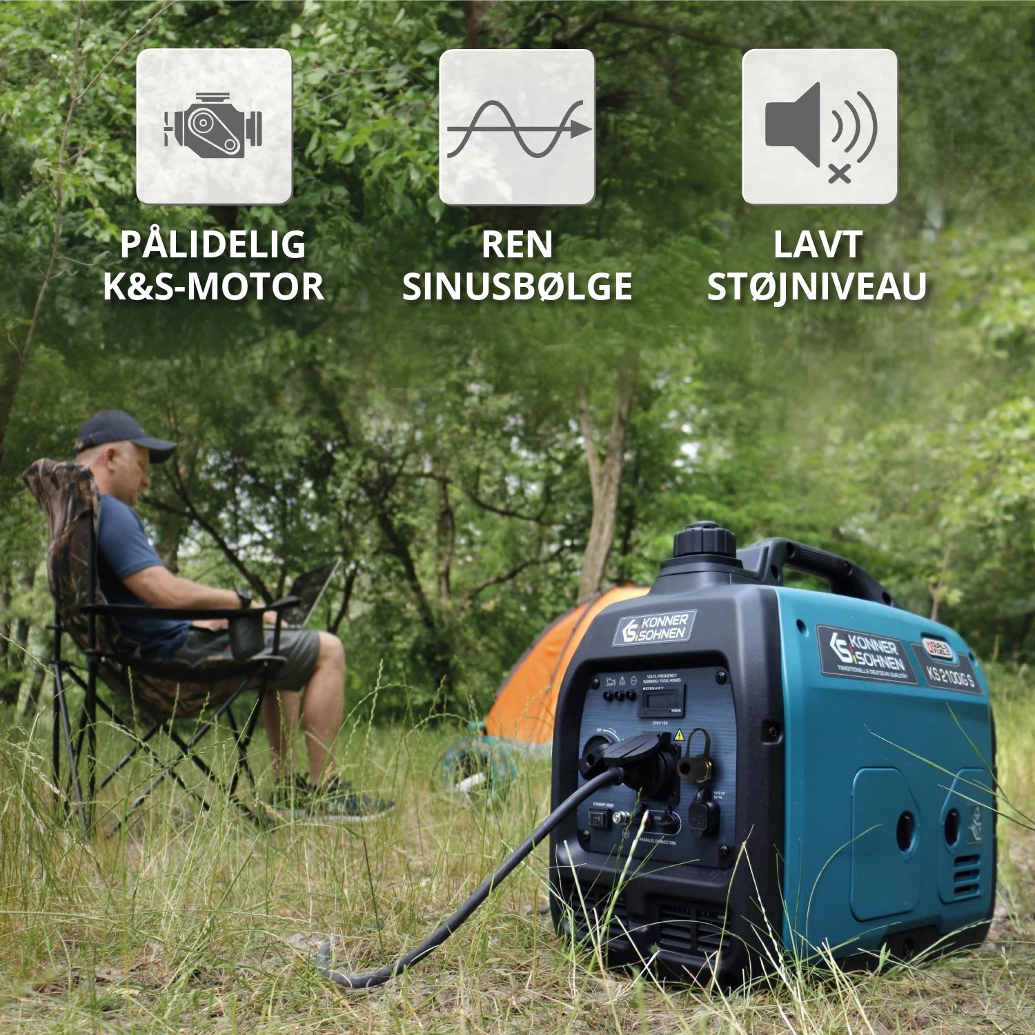 LPG/benzin inverter generator KS 2100iG S