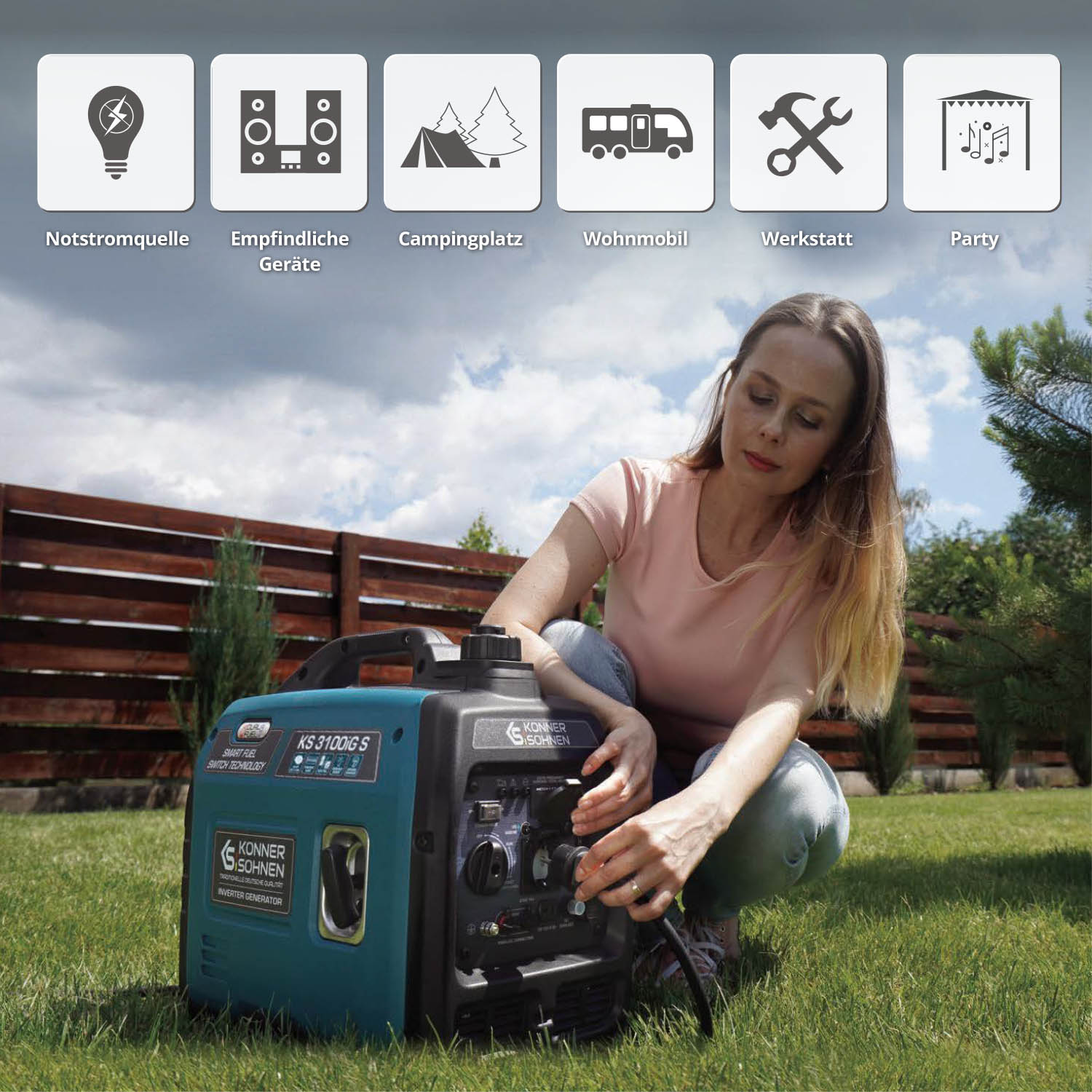 LPG/Benzin-Inverter-Generator KS 3100iG S (B-Ware Hervorragend)