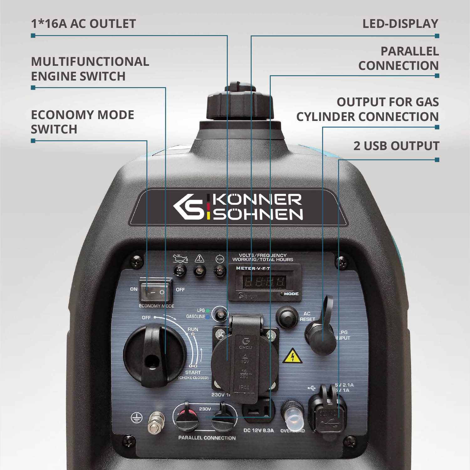Invertorový generátor na LPG/benzín KS 3100iG S