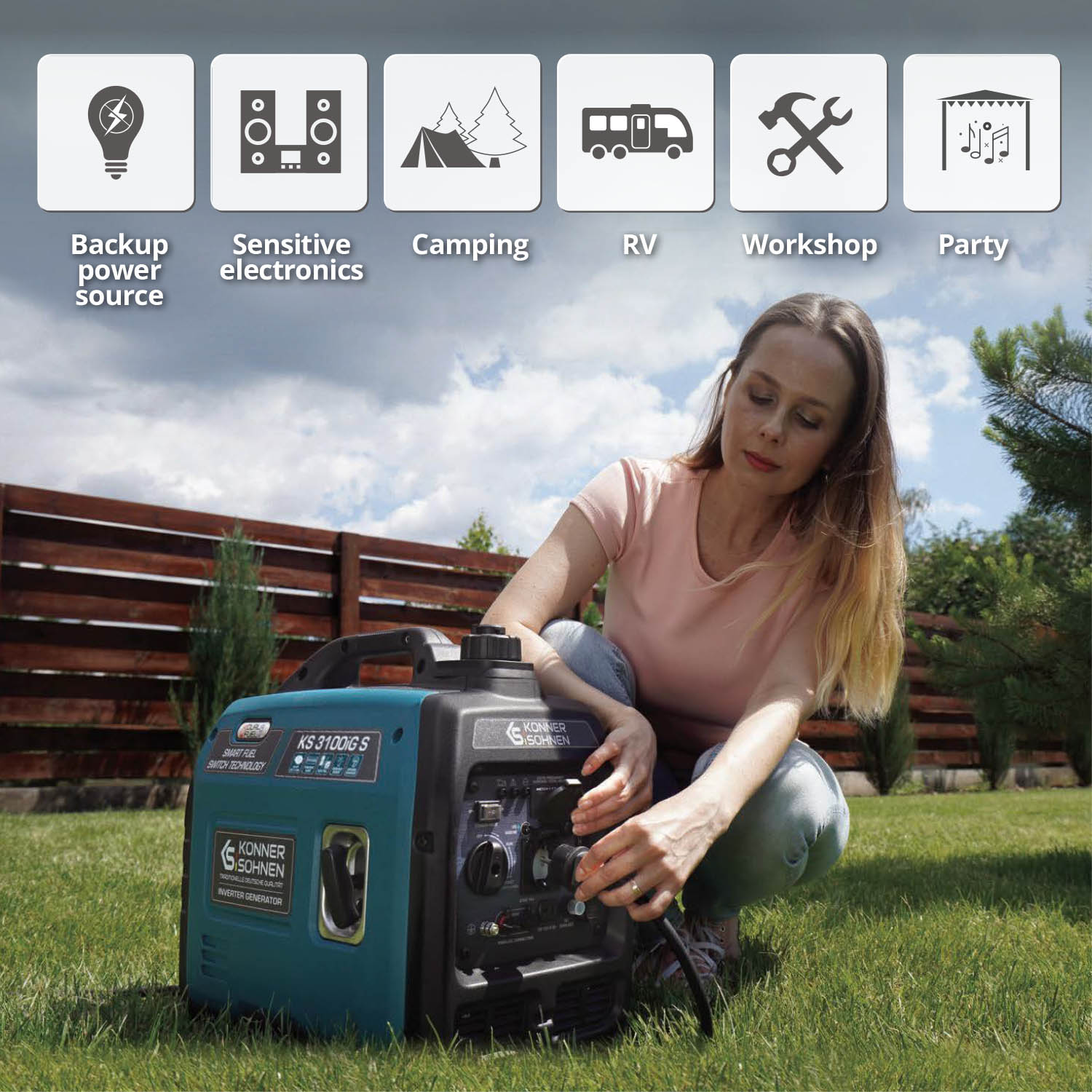 Invertorový generátor na LPG/benzín KS 3100iG S