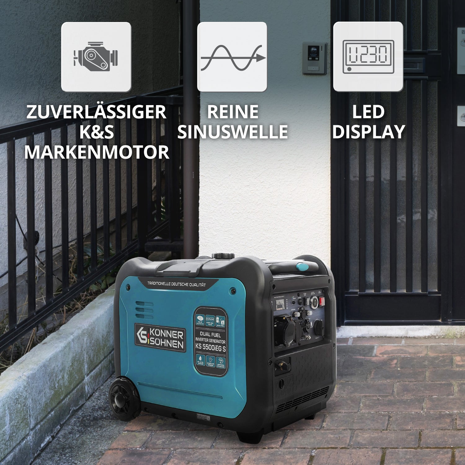 LPG/Benzin-Inverter-Generator KS 5500iEG S (B-Ware Hervorragend)