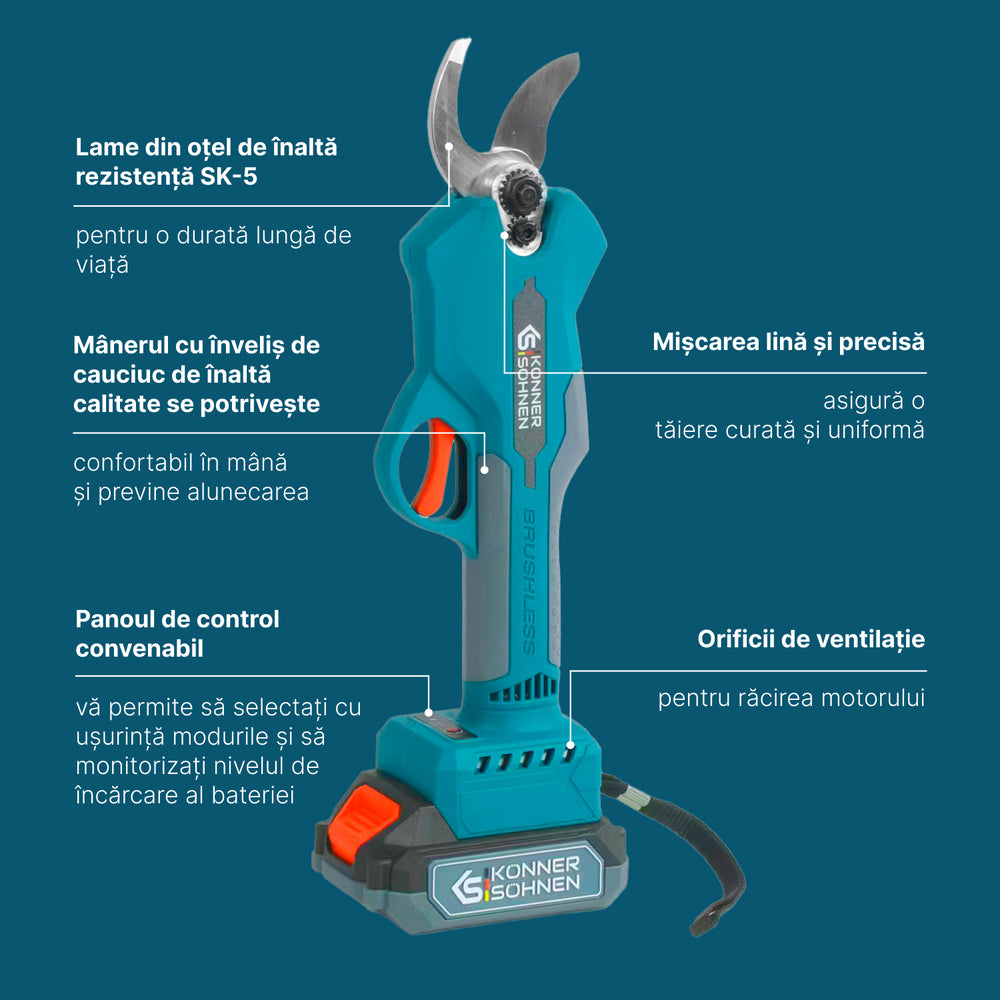 Foarfecă de grădină cu acumulator KS CPS20V-32 Case