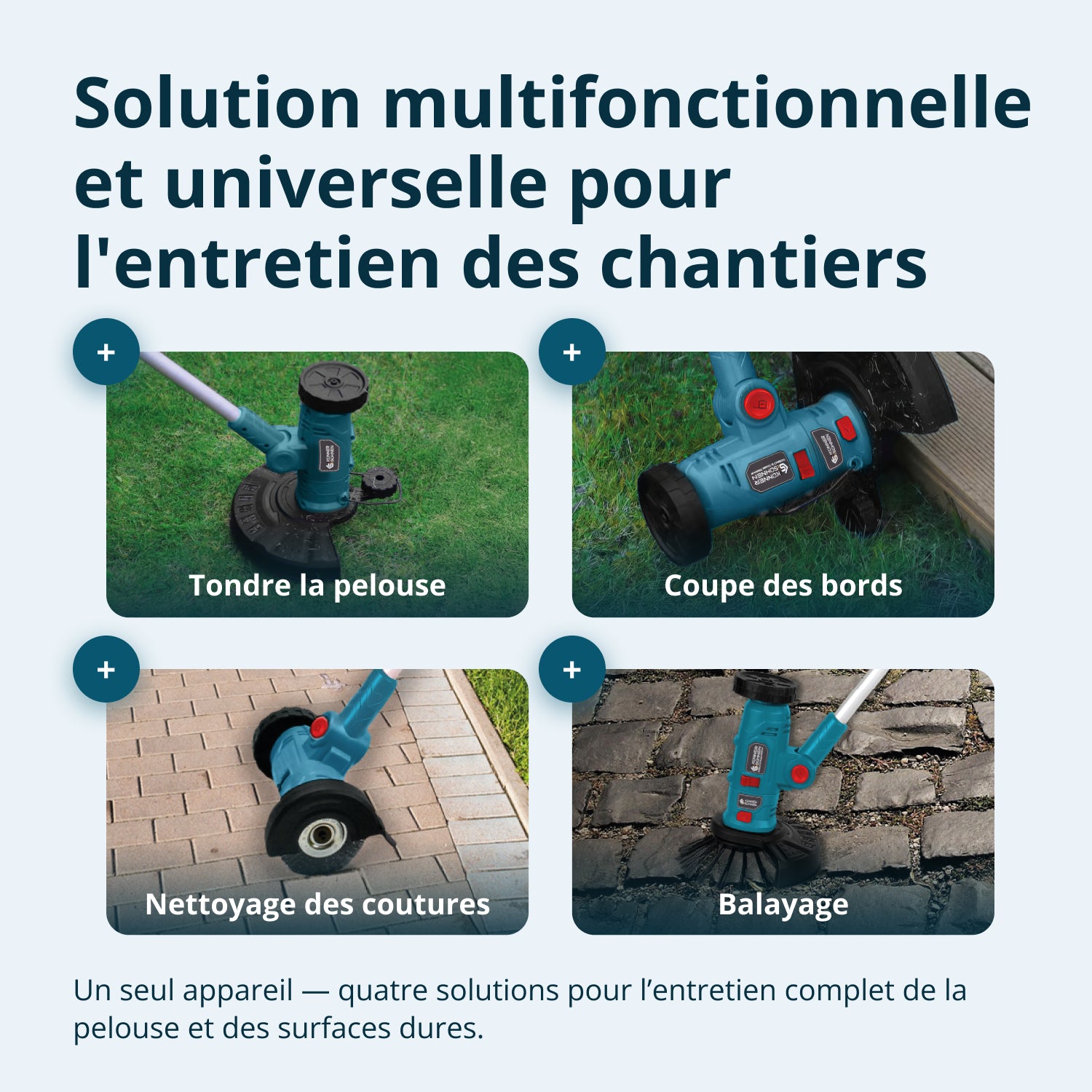 Taille-bordures multifonctions sans fil KS MFT-20V 