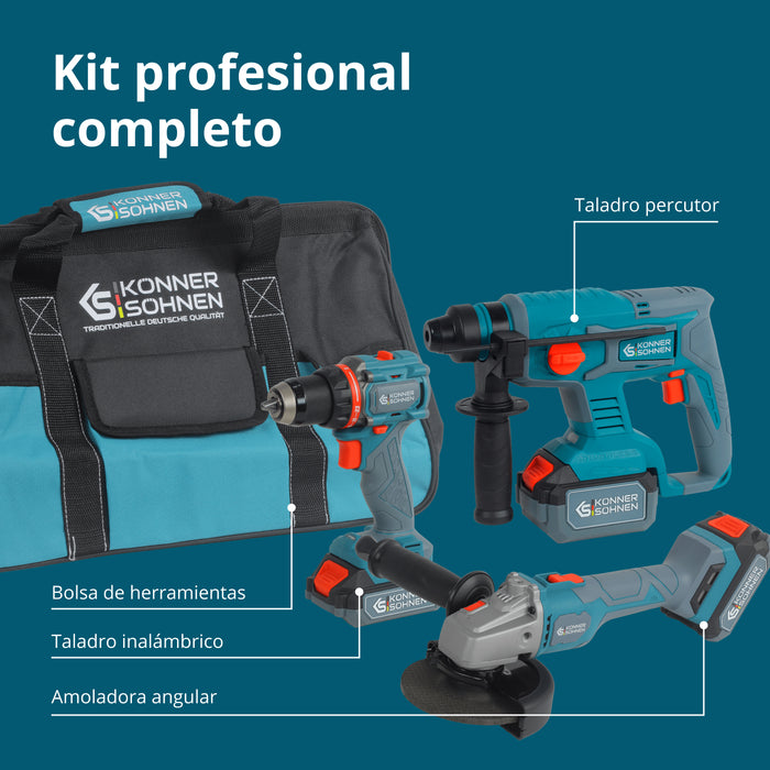 Conjunto  Maestro Inalámbrico 3 en 1 KS RHAGD 20V SET 3 (Reacondicionado Excelente estado)