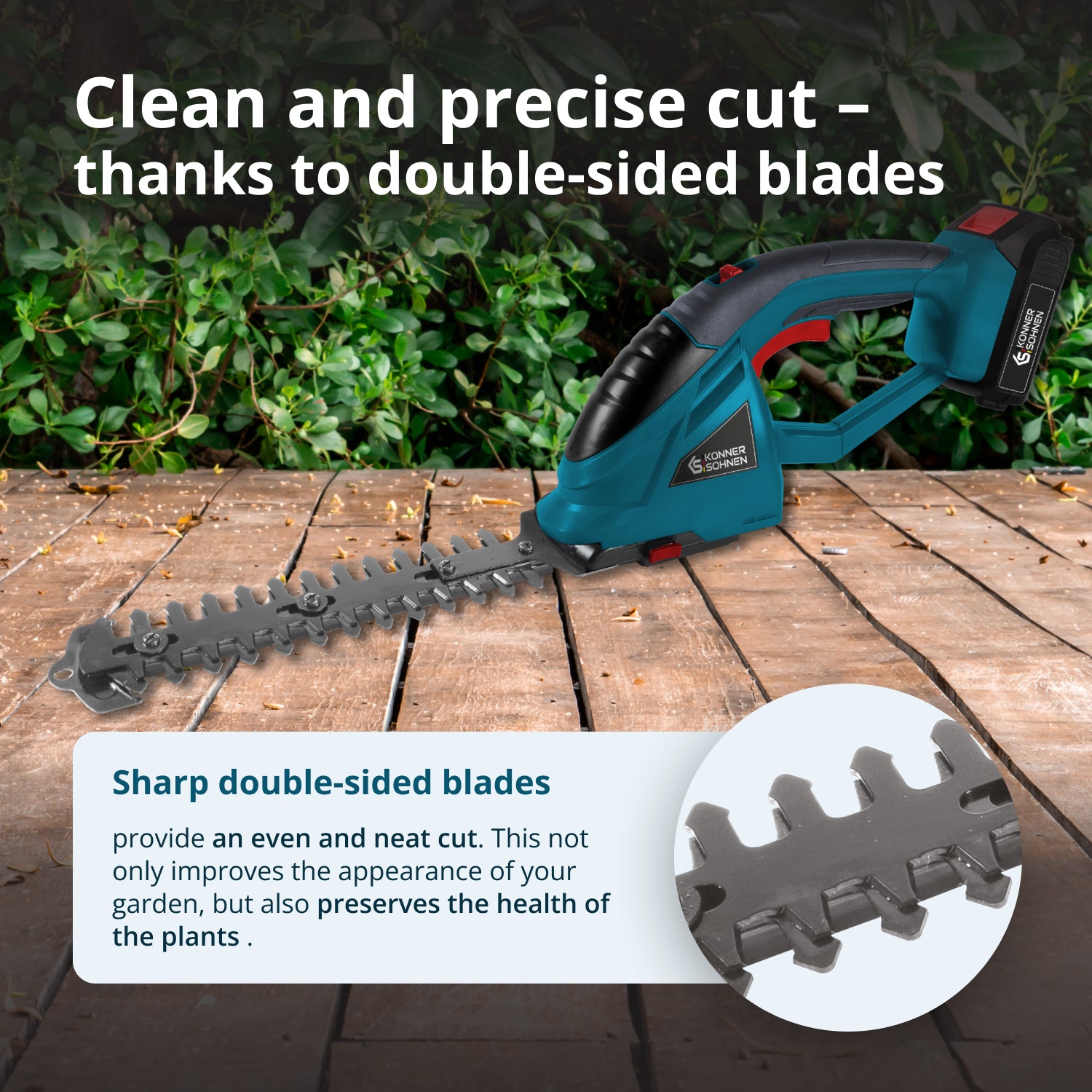 Cordless 2 in 1 Grass Shear and Hedge Trimmer KS SHT-20V