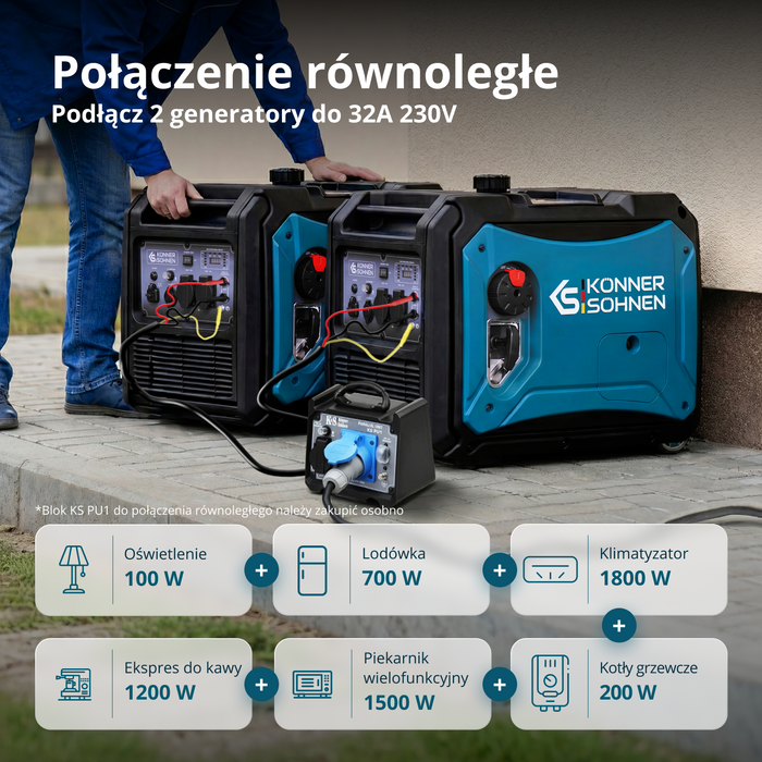Inwerterowy generator LPG/benzyna KS 4000iEG S