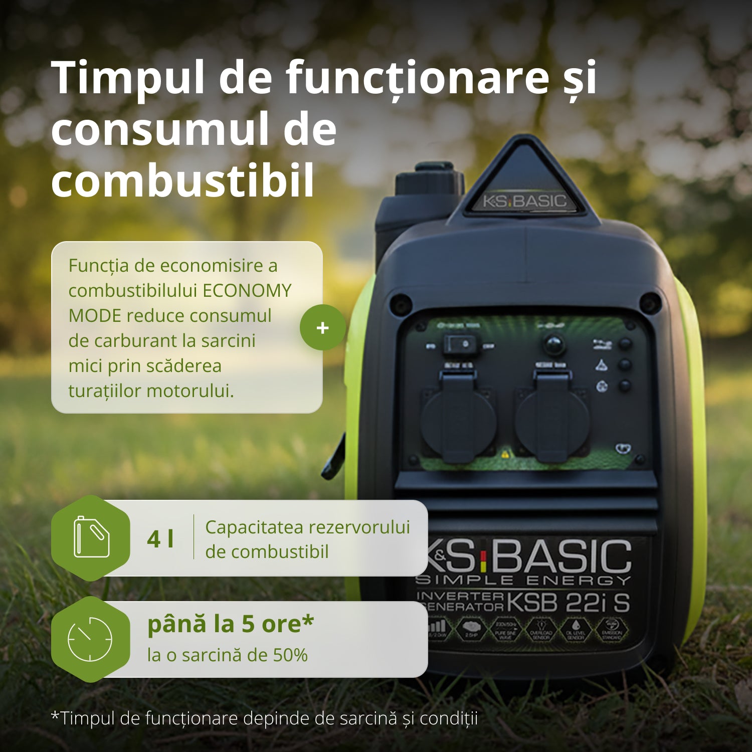 Generator cu inverter KSB 22i S (Recondiționat – Stare Excelentă)