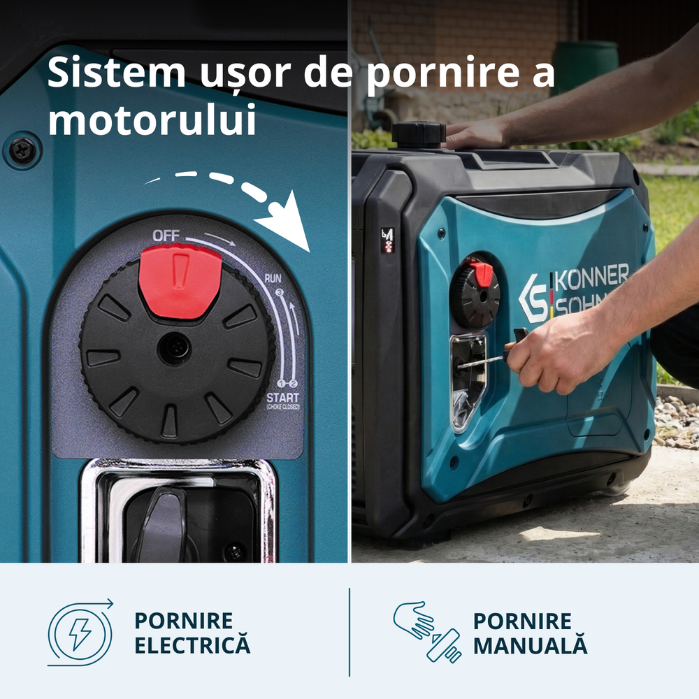 Generator cu inverter pe GPL/benzină KS 4000iEG S