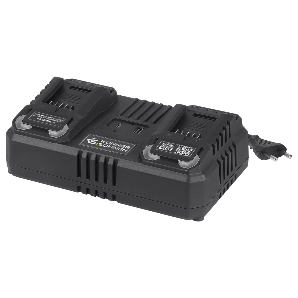 Dobbeltoplader til 20V genopladelige batterier KS C35A-2