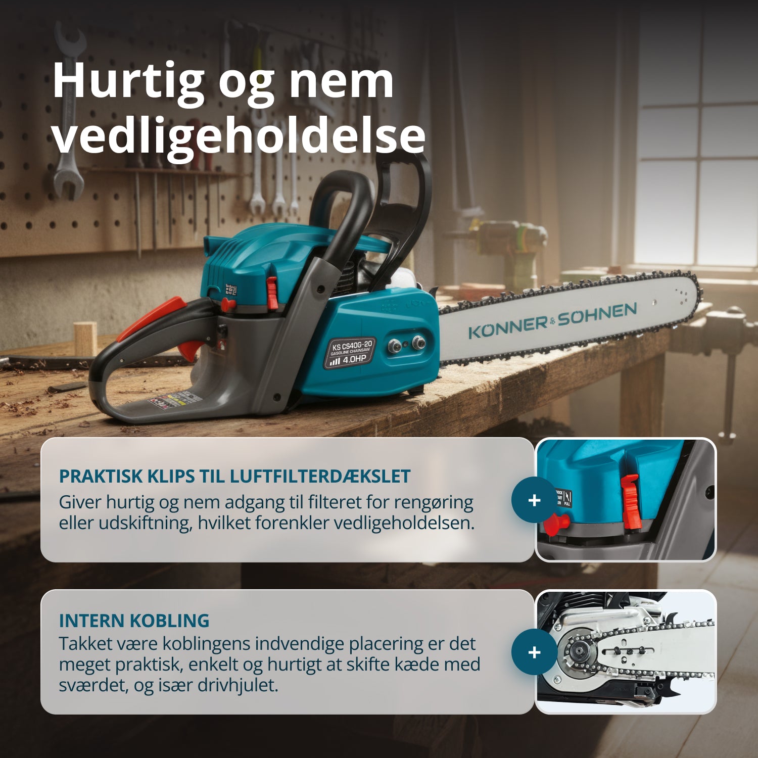 Benzinmotorsav KS CS40G-20