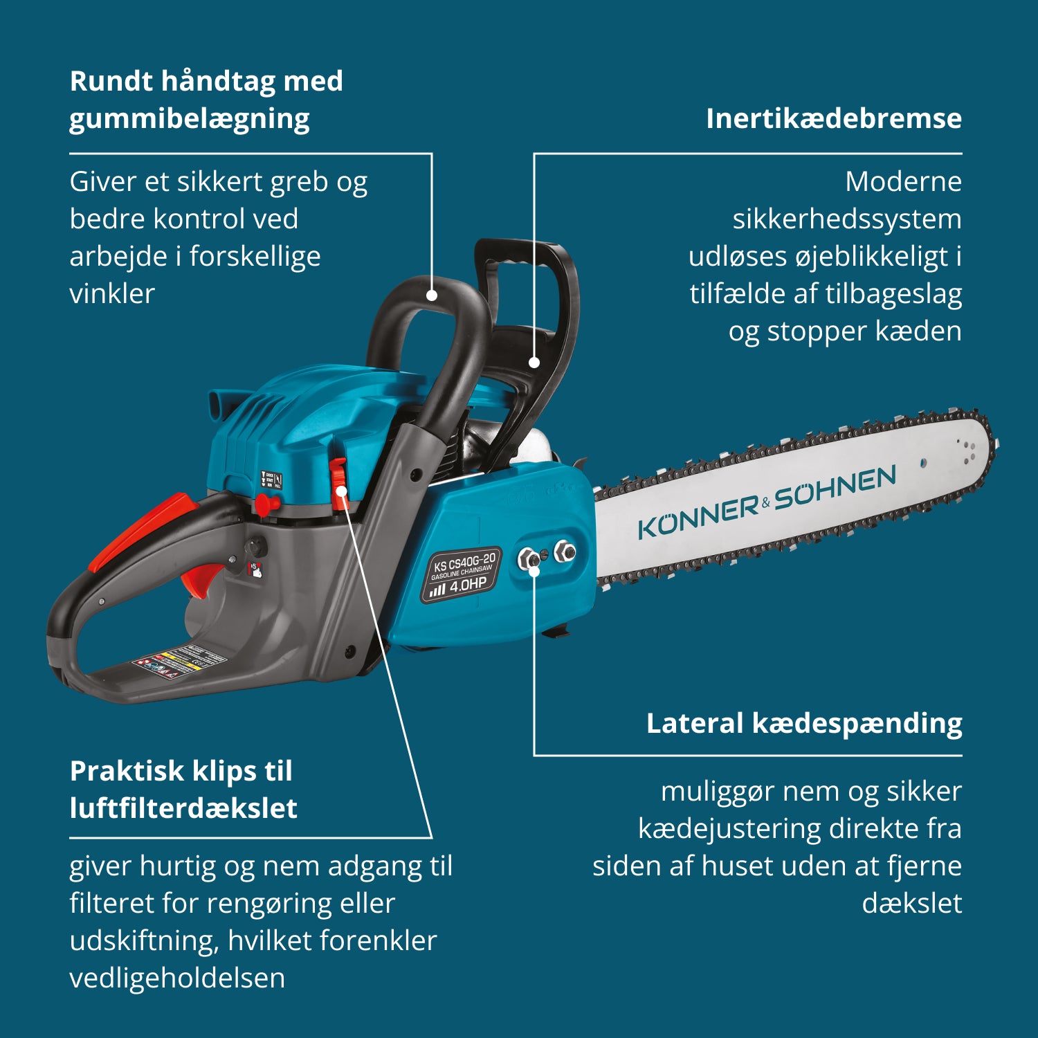 Benzinmotorsav KS CS40G-20