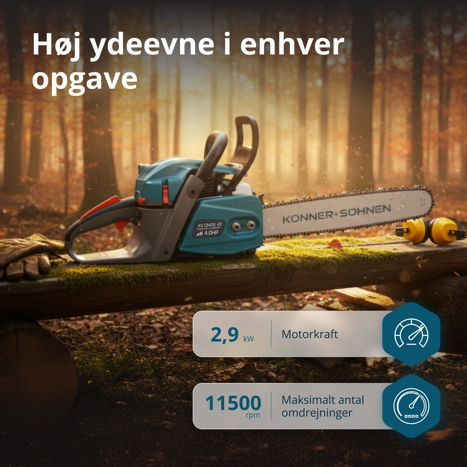 Benzinmotorsav KS CS40G-20